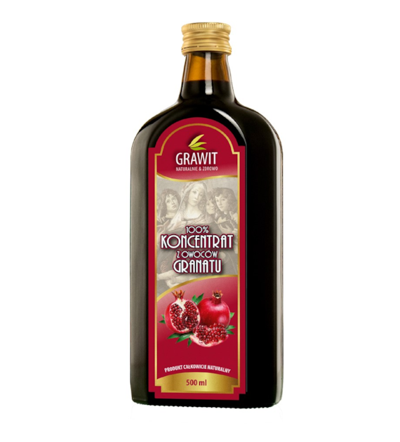 Grawit 100% Koncentrat z owoców granatu 500 ml - VitaFan Grupa Chaber