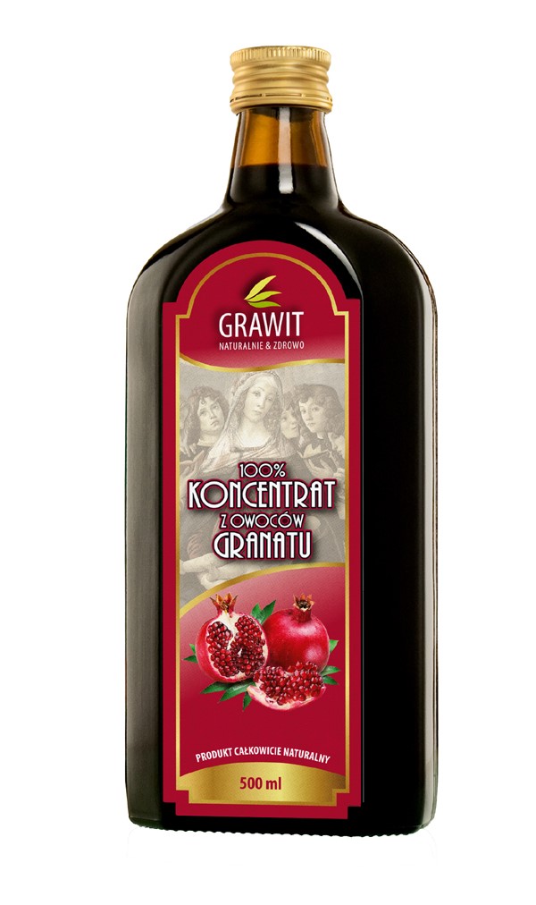 Grawit 100% Koncentrat z owoców granatu 500 ml - VitaFan Grupa Chaber