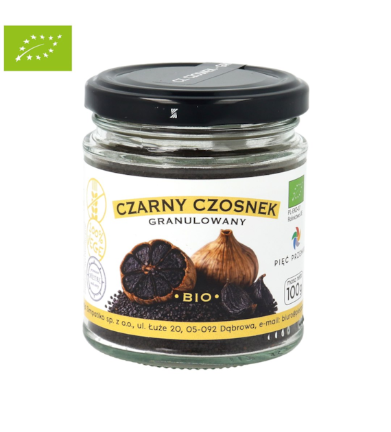 Czarny czosnek granulowany BIO 100 g - Pięć Przemian