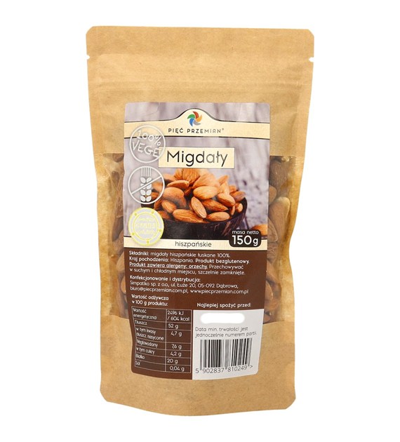 Migdały łuskane 150 g - Pięć Przemian
