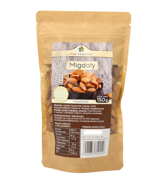 Migdały łuskane 150 g - Pięć Przemian