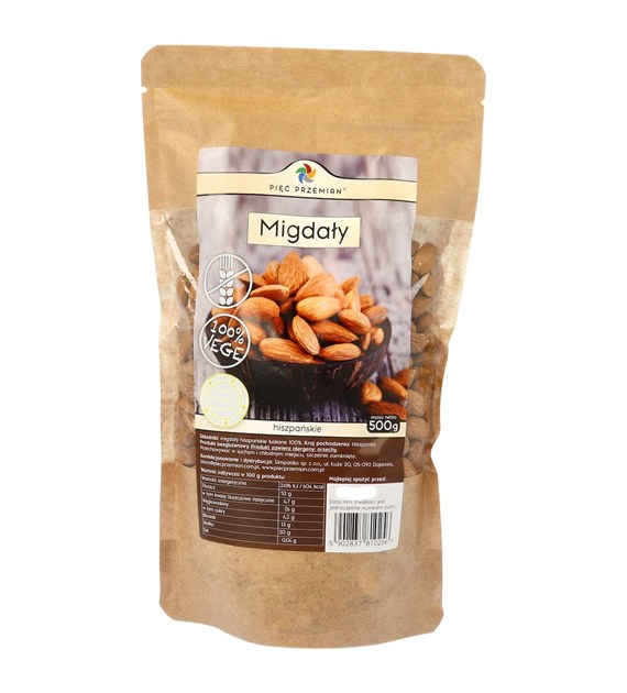 Migdały łuskane 500 g - Pięć Przemian