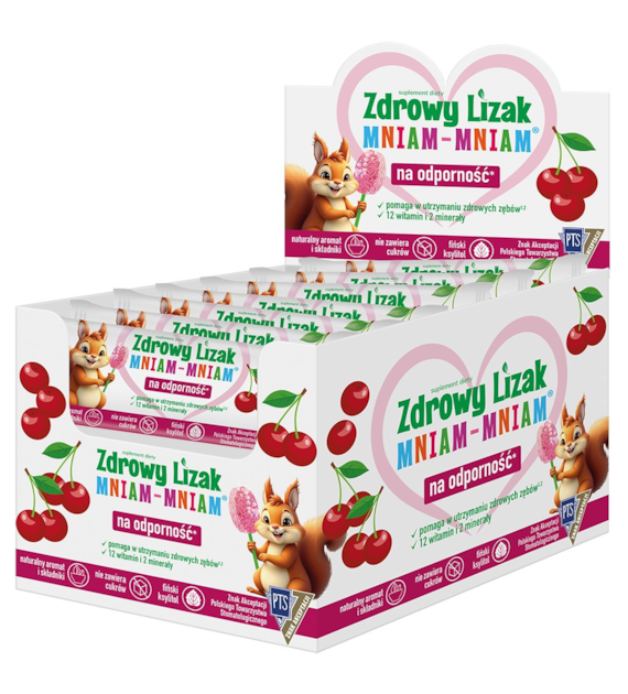 Zdrowy lizak Mniam-Mniam wiśnia musująca (ŁEZKA) - Starpharma