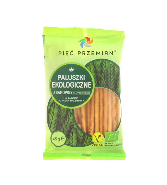 Paluszki z samopszy pełnoziarniste BIO 45 g - Pięć Przemian