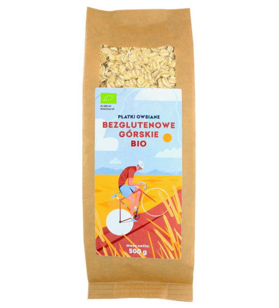 Płatki owsiane bezglutenowe górskie BIO 500 g - Pięć Przemian