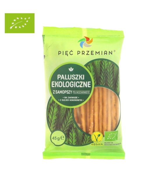 Paluszki z samopszy pełnoziarniste BIO 45 g - Pięć Przemian