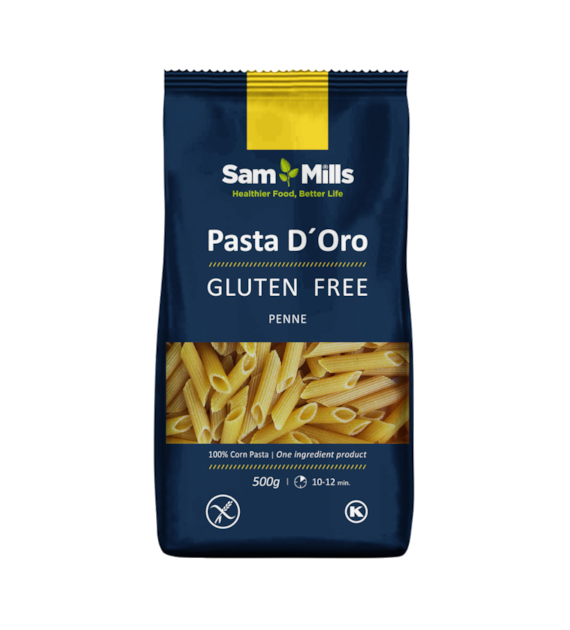 Makaron bezglutenowy rurka skośna (penne) 500 g - Sam Mills