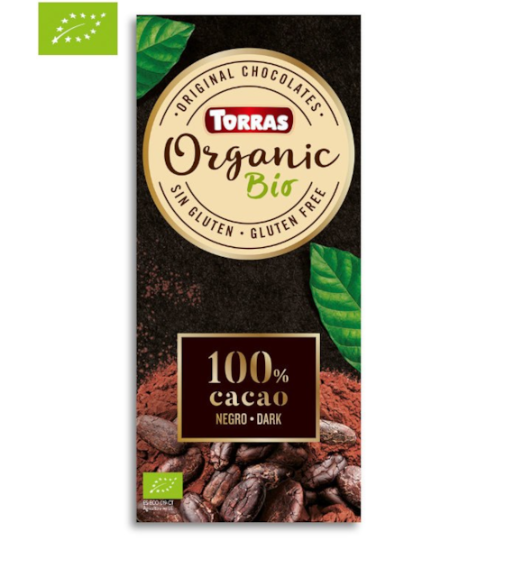 Czekolada ekologiczna gorzka 100% kakao bez dodatku cukru 100 g - Torras