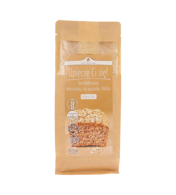 Mieszanka chleba bezglutenowego klasyczna 420 g - Pięć Przemian