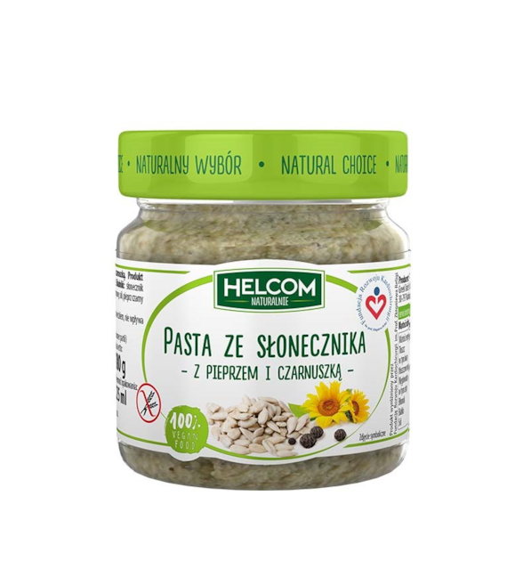 Pasta ze słonecznika z pieprzem i czarnuszką 180 g - Helcom