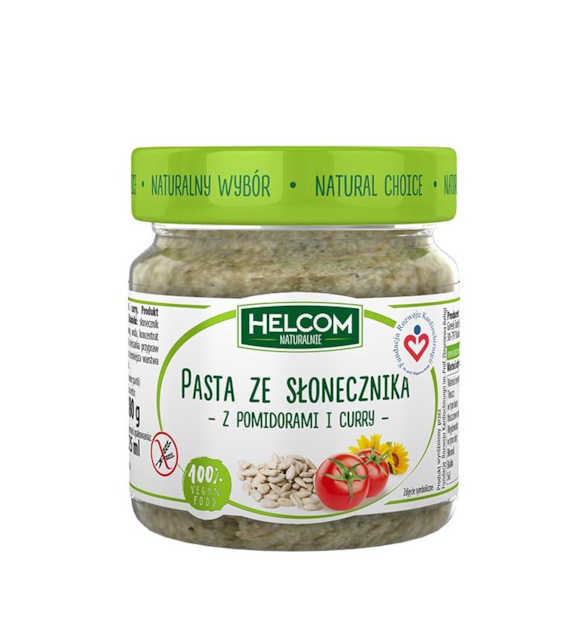 Pasta ze słonecznika z pomidorami i curry 180 g - Helcom