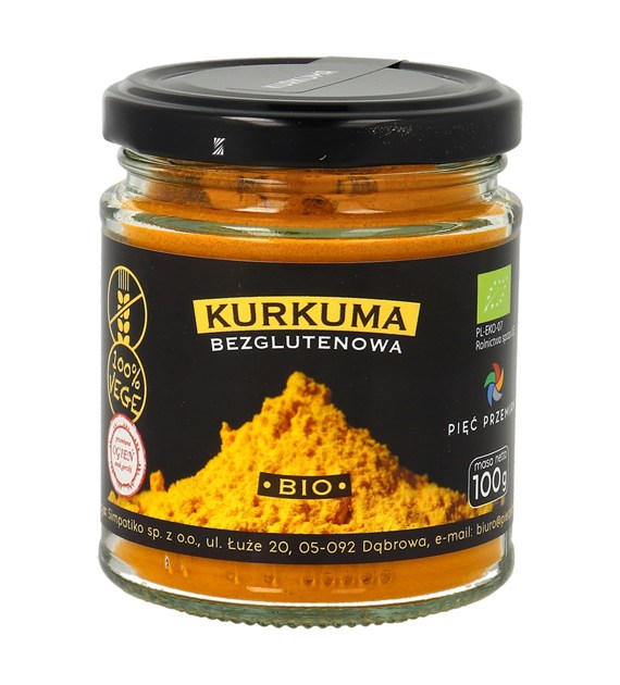 Kurkuma bezglutenowa BIO 100 g - Pięć Przemian