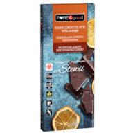 Czekolada gorzka z pomarańczą z erytrytolem i glikozydami stewiolowymi bez dodatku cukru 125 g- Pure&Good