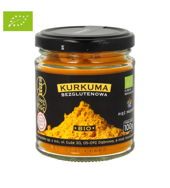 Kurkuma bezglutenowa BIO 100 g - Pięć Przemian