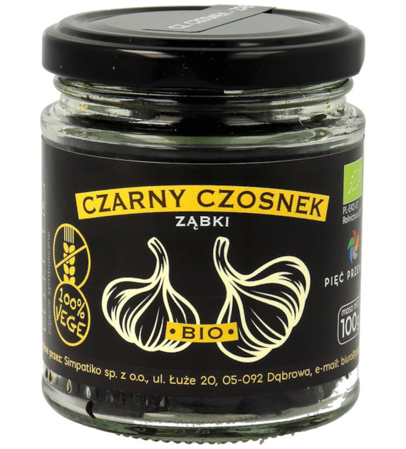 Czarny czosnek ZĄBKI BIO 100 g - Pięć Przemian
