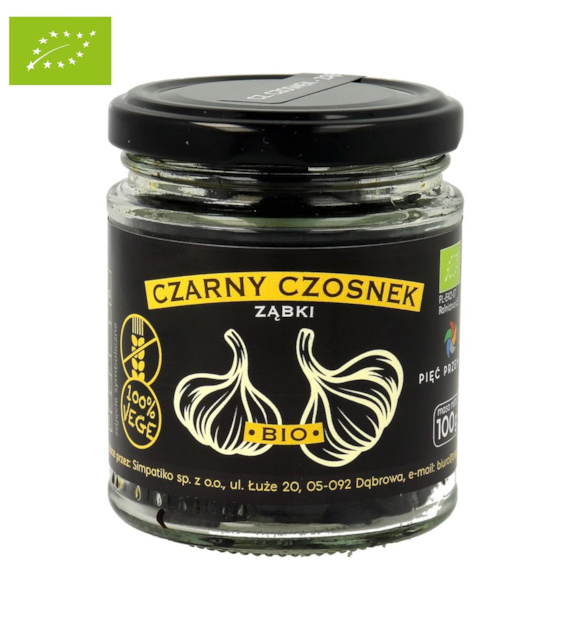 Czarny czosnek ZĄBKI BIO 100 g - Pięć Przemian