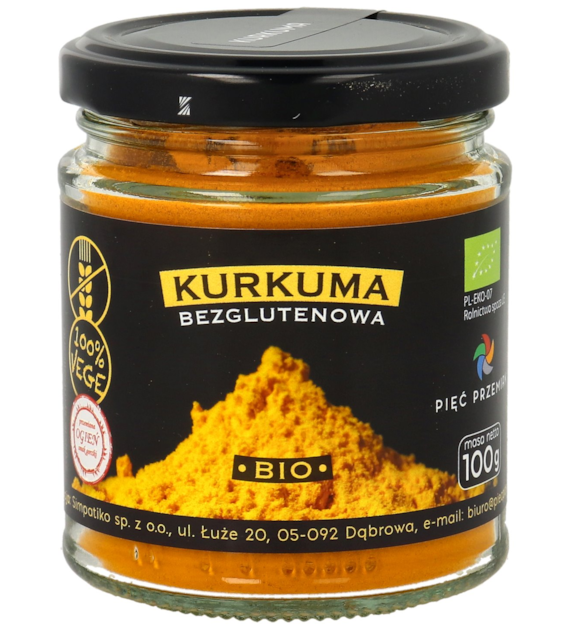 Kurkuma bezglutenowa BIO 100 g - Pięć Przemian