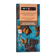 Czekolada gorzka z migdałami bez dodatku cukru 75 g - Pure&Good