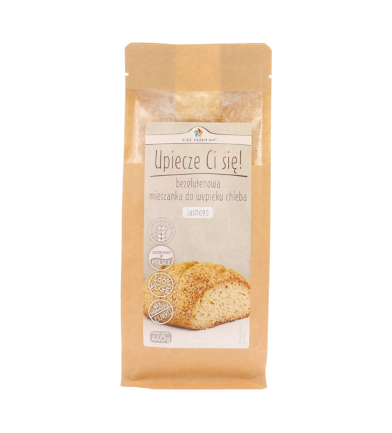 Mieszanka chleba bezglutenowego jasnego 440 g - Pięć Przemian