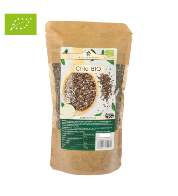 Chia BIO - nasiona szałwii hiszpańskiej 750 g - Pięć Przemian