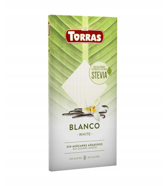 Czekolada biała ze stewią 100 g - Torras