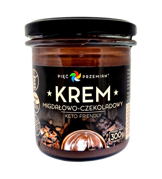 Krem migdałowo-czekoladowy KETO 300 g - Pięć Przemian